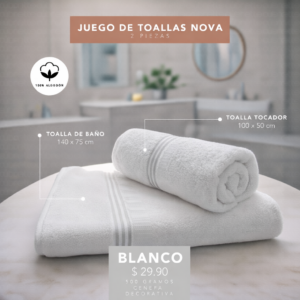 Juego de toalla x2 Blanco