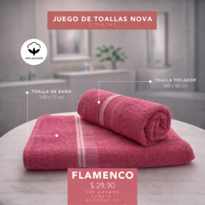 Juego de toalla x2 Flamenco