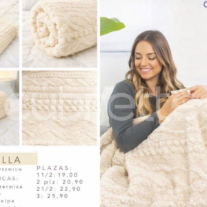 Cobija Jacqard Vainilla