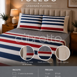Sábanas Platino Toledo