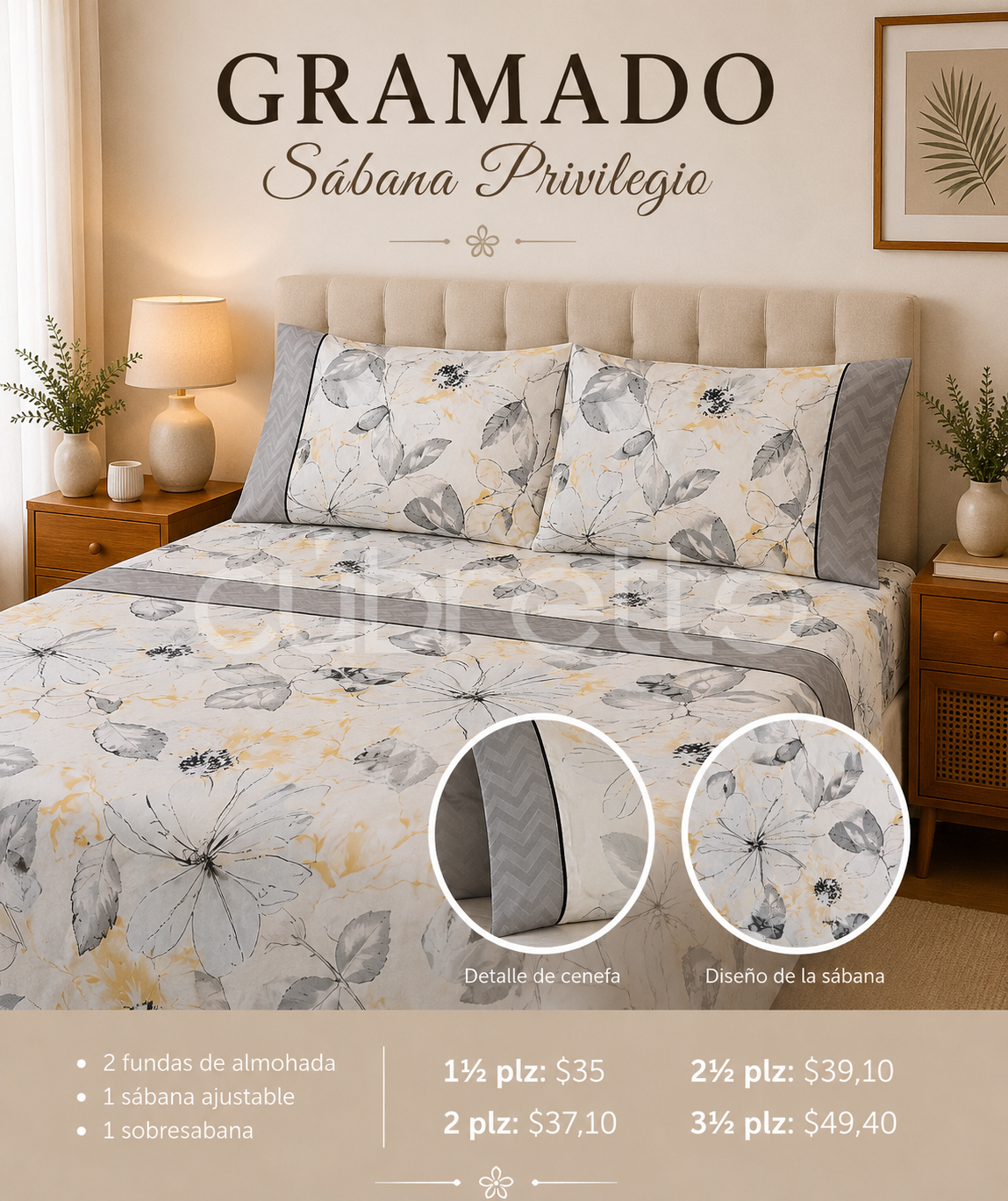 Sábanas Privilegio Gramado