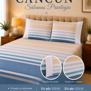 Sábanas Platino Cancún