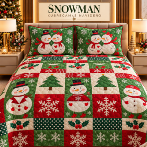 Cubrecama Navideña SnowMan